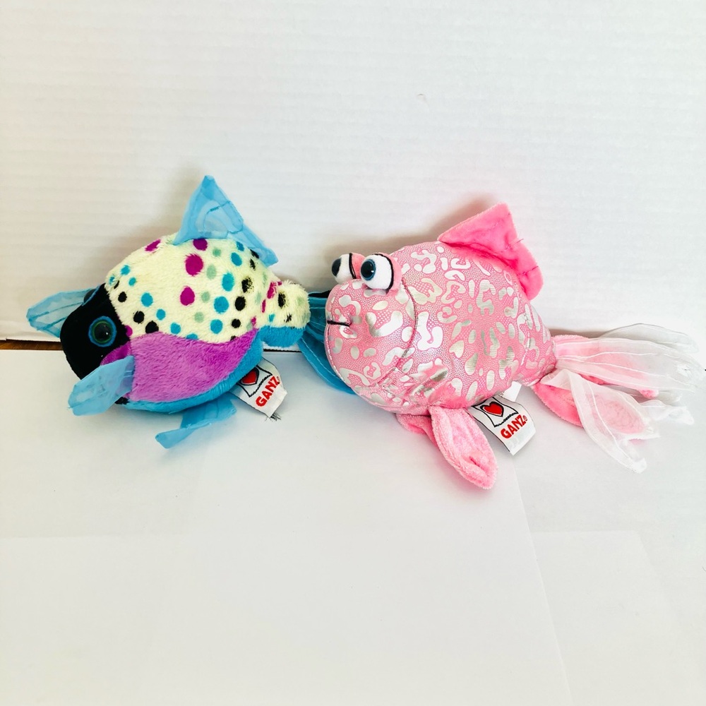 Webkinz Lil Kinz Plush Fish Lot(2) No Codes HS525 & HS525 Ganz 8in